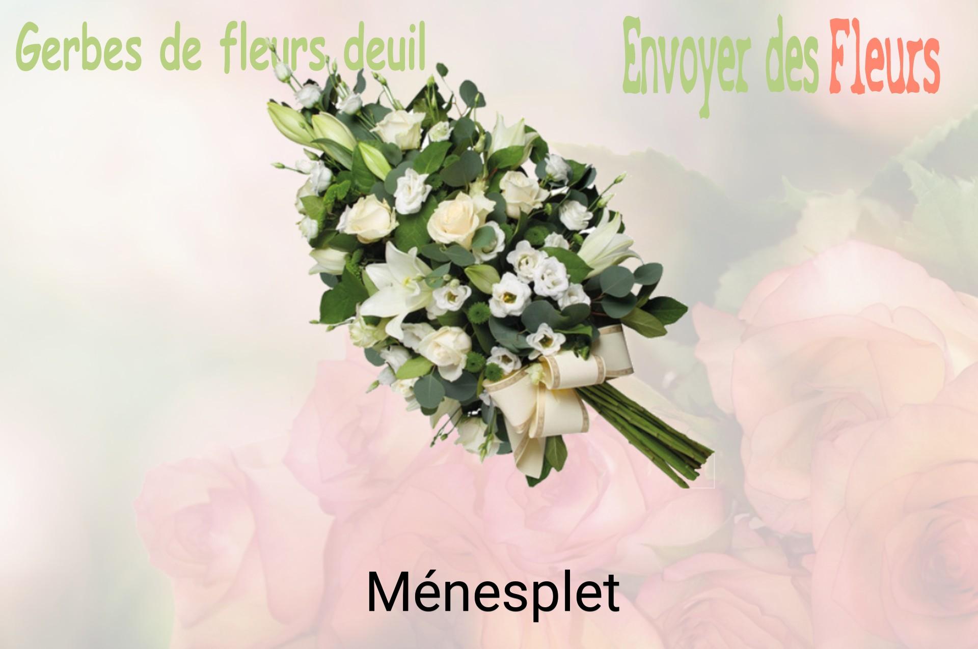 Gerbe de fleurs de deuil livrée à Ménesplet